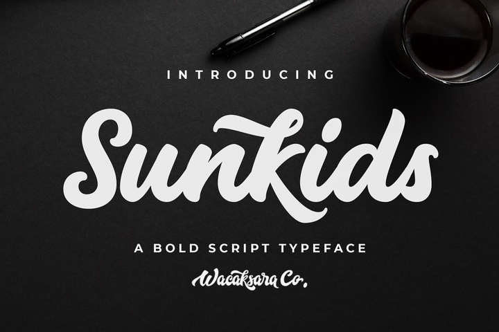 Sunkids Font preview